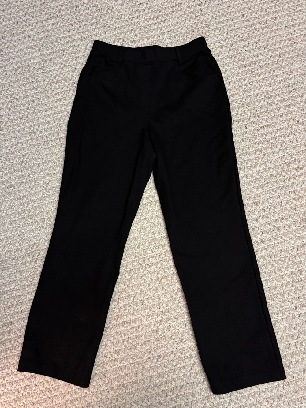 Quince Black Ultra-Stretch Ponte Pants Straight Leg Small